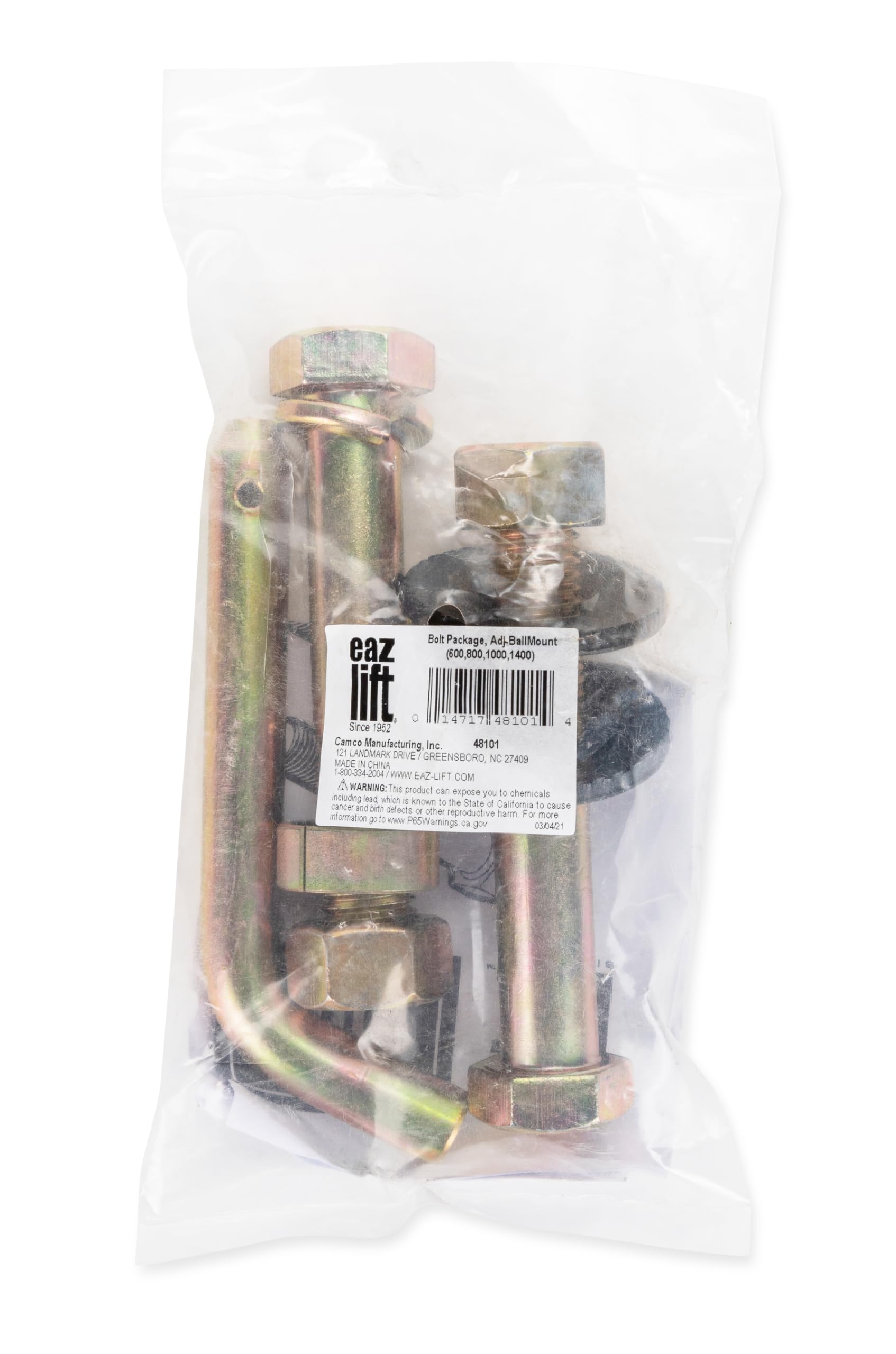Photo 1 of EAZ Lift Accessories Bolt Package Replacement for Adjustable Ball Mount, Compatible with Weight Distribution Hitch for Performance & Durability, 48101