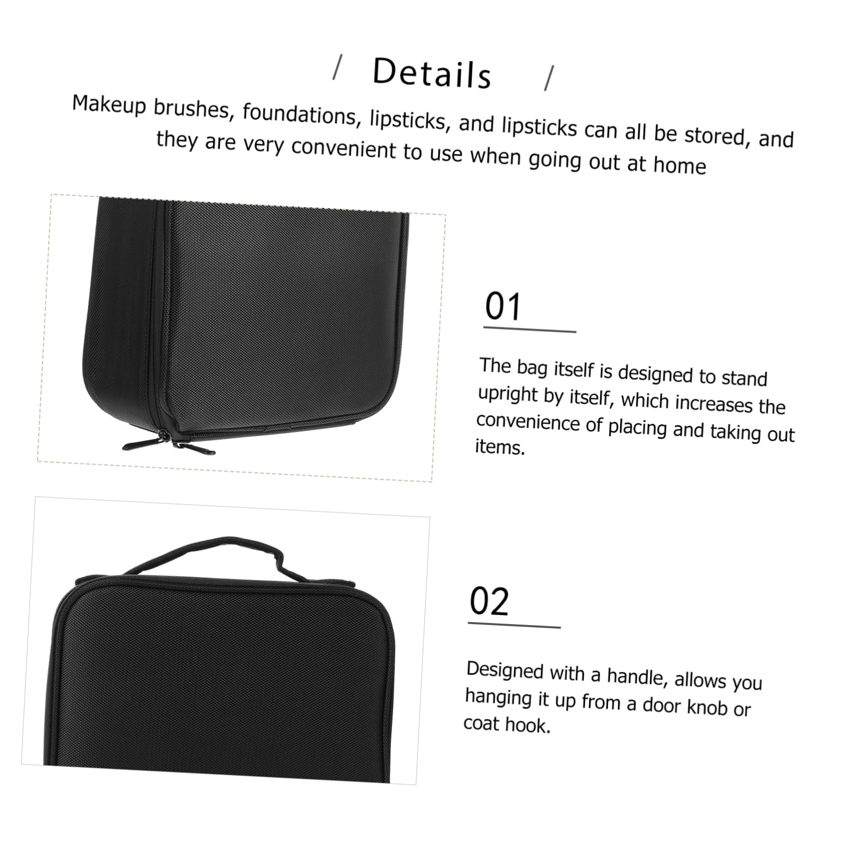 CALLARON Neceser Bolsa de Viaje de Maquillaje para Mujer y Hombre Portátil de Nylon Duradera y Compacta, Adecuado para Actividades al Aire Libre y Viajes Actividades al Aire Libre y Viajes
