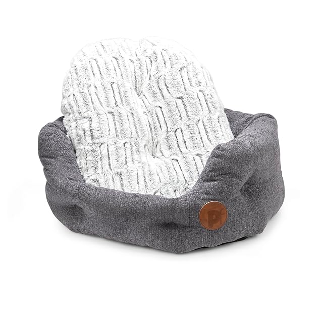 Foto 5 de 7 de Petface Cama Ovalada Gris Pizarra para Perro con cojín Reversible, Lavable a máquina, pequeña (Paquete de 1)