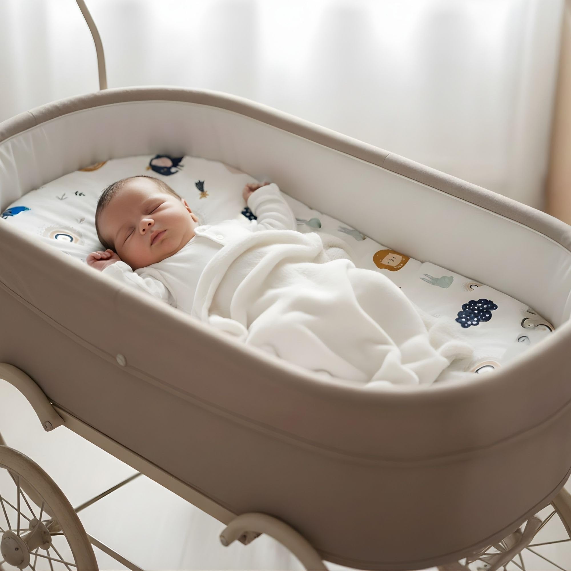 Zestaw prześcieradło bawełna szare gwiazdki na bialym tle + bawełna biale gwiazdki na szarym + ochraniacz na materac