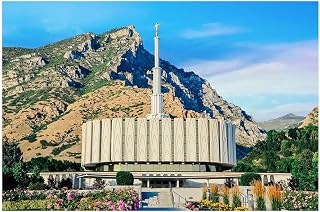 Provo Blue Day Photograph LDS Temple Art And Decor For Home And Family (Unframed Rolled Print, 8x10)