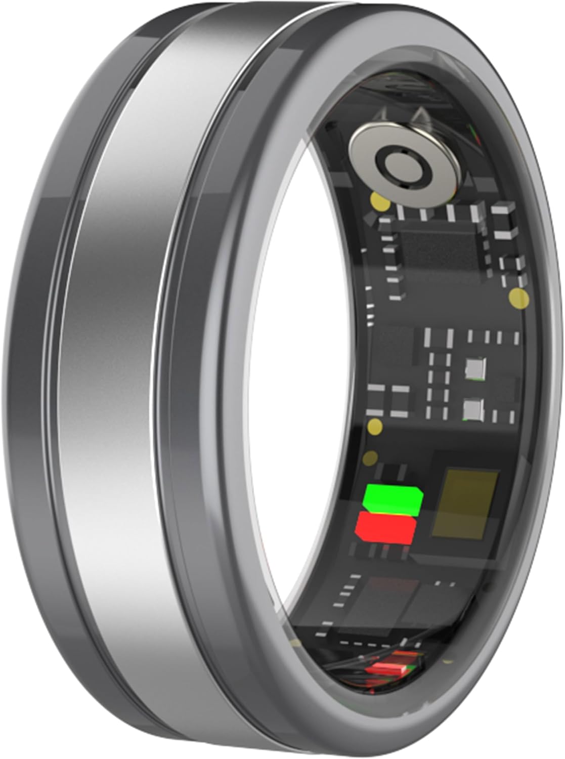 Smart Ring, 19.9 MM IP68 Waterproof Sports Ring, Fitness Tracking Ring with Heart Rate Monitor, Step Counter, Blood Oxygen Monitor, Sleep Tracking, Remote Photograph, Short Video Control, Black