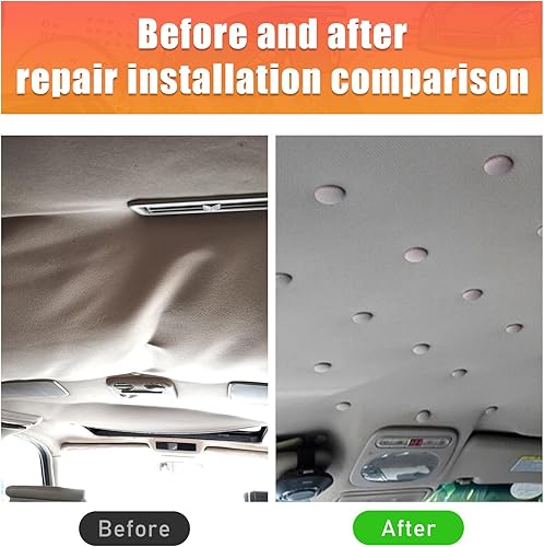 Miniatura 3 de Kewucn Kit de reparación de techo de techo de automóvil, retenedor de remaches a presión para techo de vehículo, con herramienta de instalación,