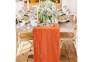 10FT Orange Cheesecloth Table Runner