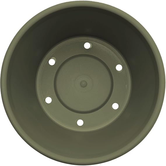 Bloem Terra Pot Round Planter: 16 - Living Green - Matte Finish, Durable Resin, Traditional Style Pot, for Indoor and Outdoor Use, Gardening, 8 Gallon Capacity, Saucer Not Included