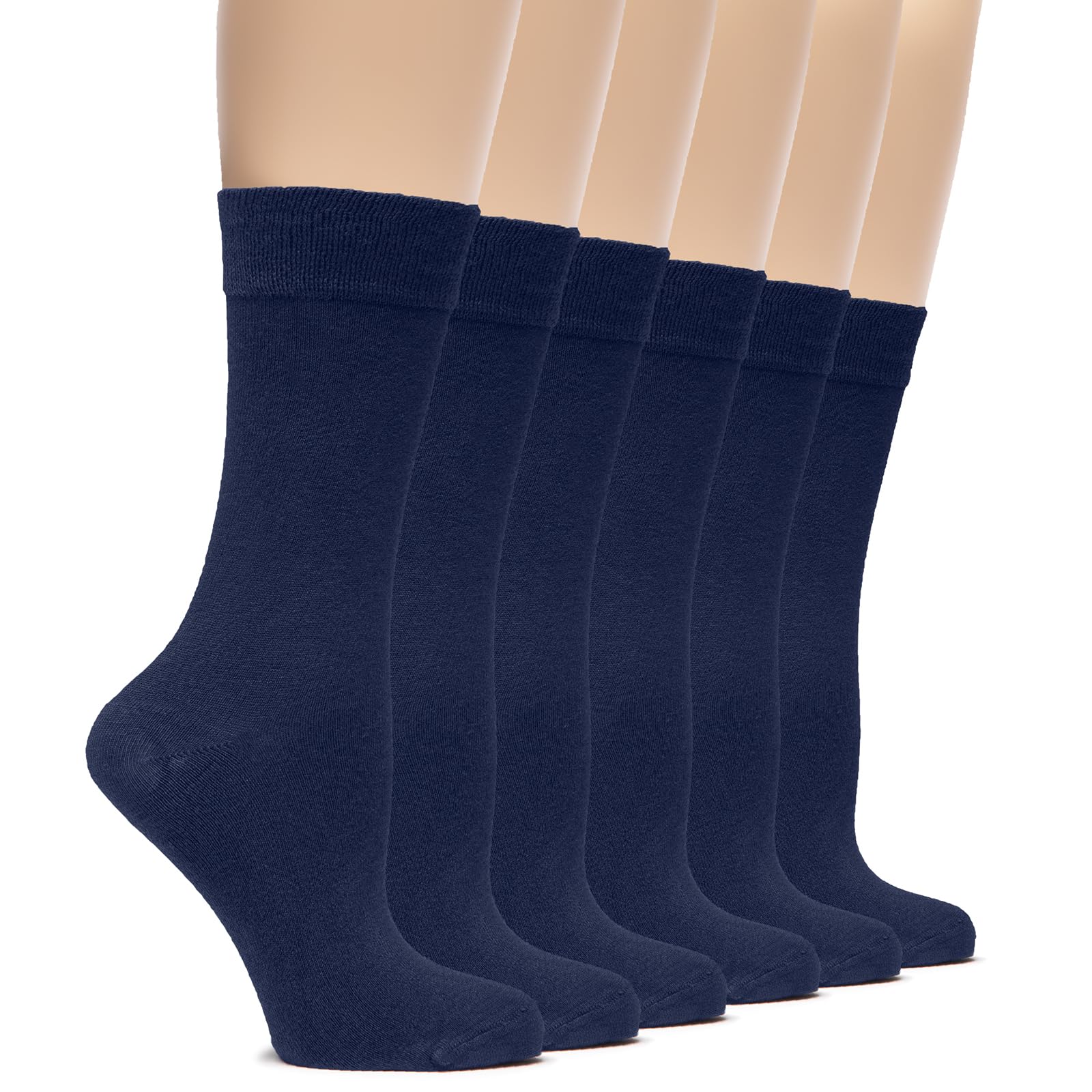 Hugh Ugoli Women Rayon Dress Socks, Extremely Soft Thin Crew Socks for Business, Trouser & Casual, Non-Binding & Breathable