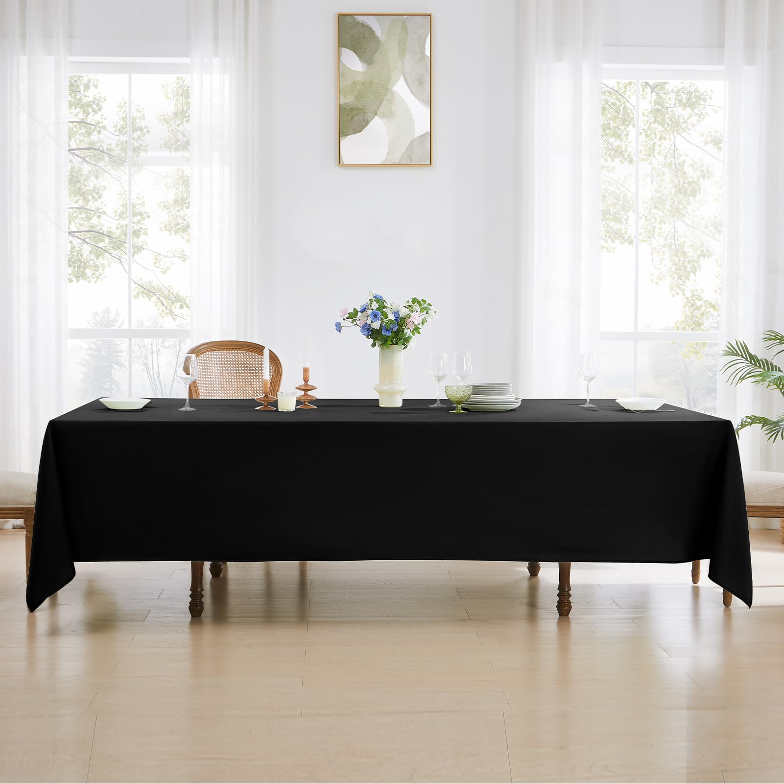 Nappe Rectangulaire Lavable En Polyester - Résistante Aux Taches Et Aux