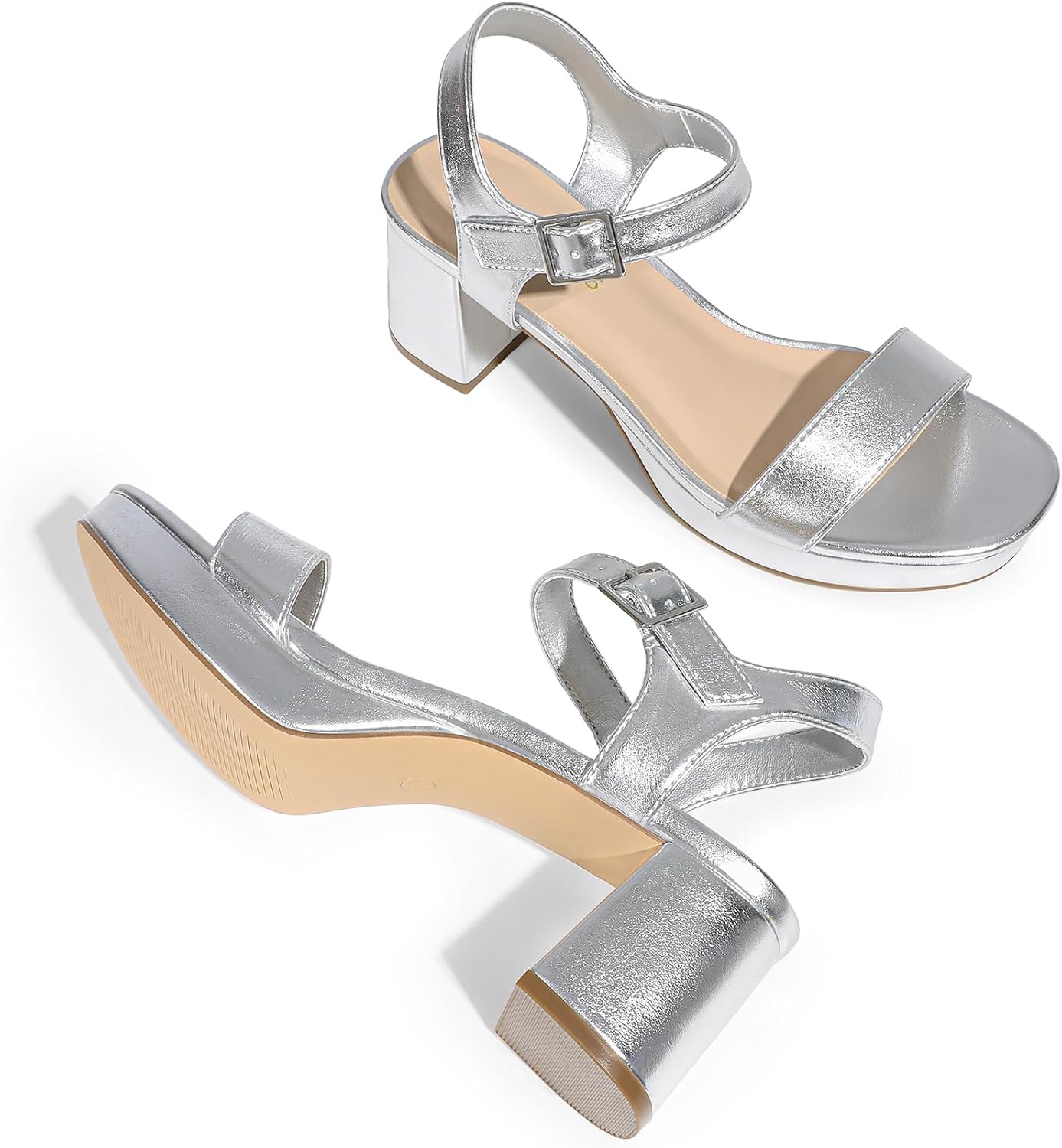 DREAM PAIRS Women's Platform Heels Block Chunky Open Toe Ankle Strap Heel Fashion Wedding Party Dress Sandals Shoes - Image 4