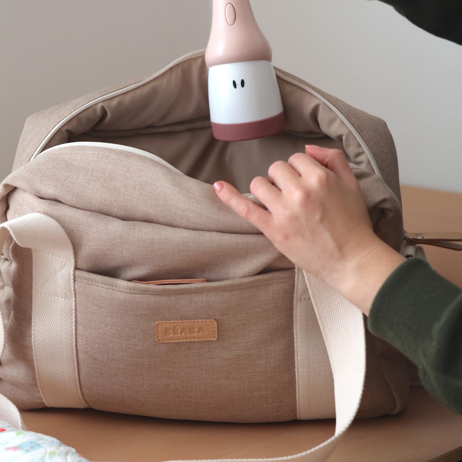 Béaba, Wickeltasche für Babys, Mehrere Fächer, 10 Taschen, Reißverschluss Trolley-Koffer, Schultergurt, Isotherm-Tasche