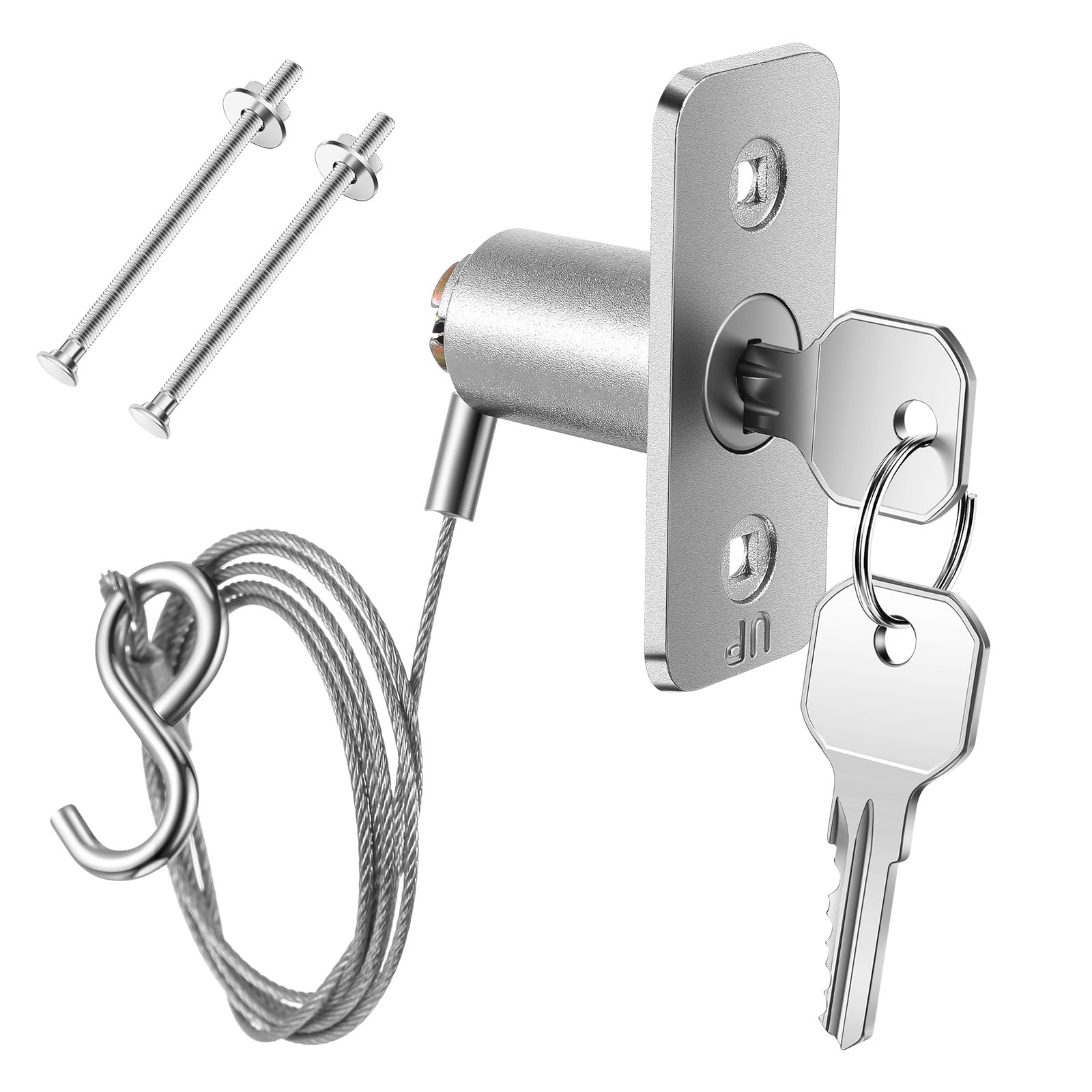 MorningRo 1 Set Garage Door Emergency Key Release Lock Kit with Cable