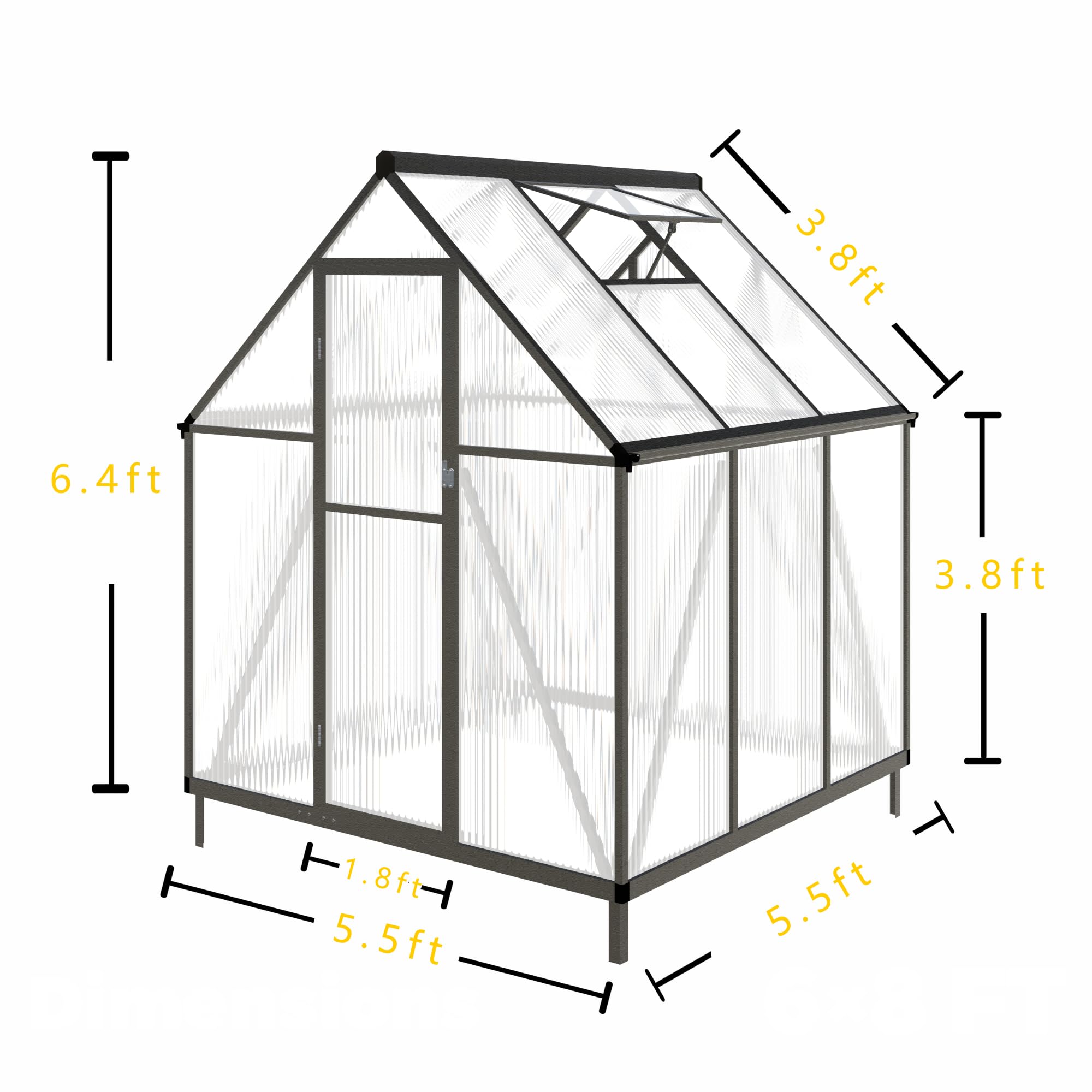 Amazon.com : 6x6 FT Greenhouse for Outdoors,Green House for
