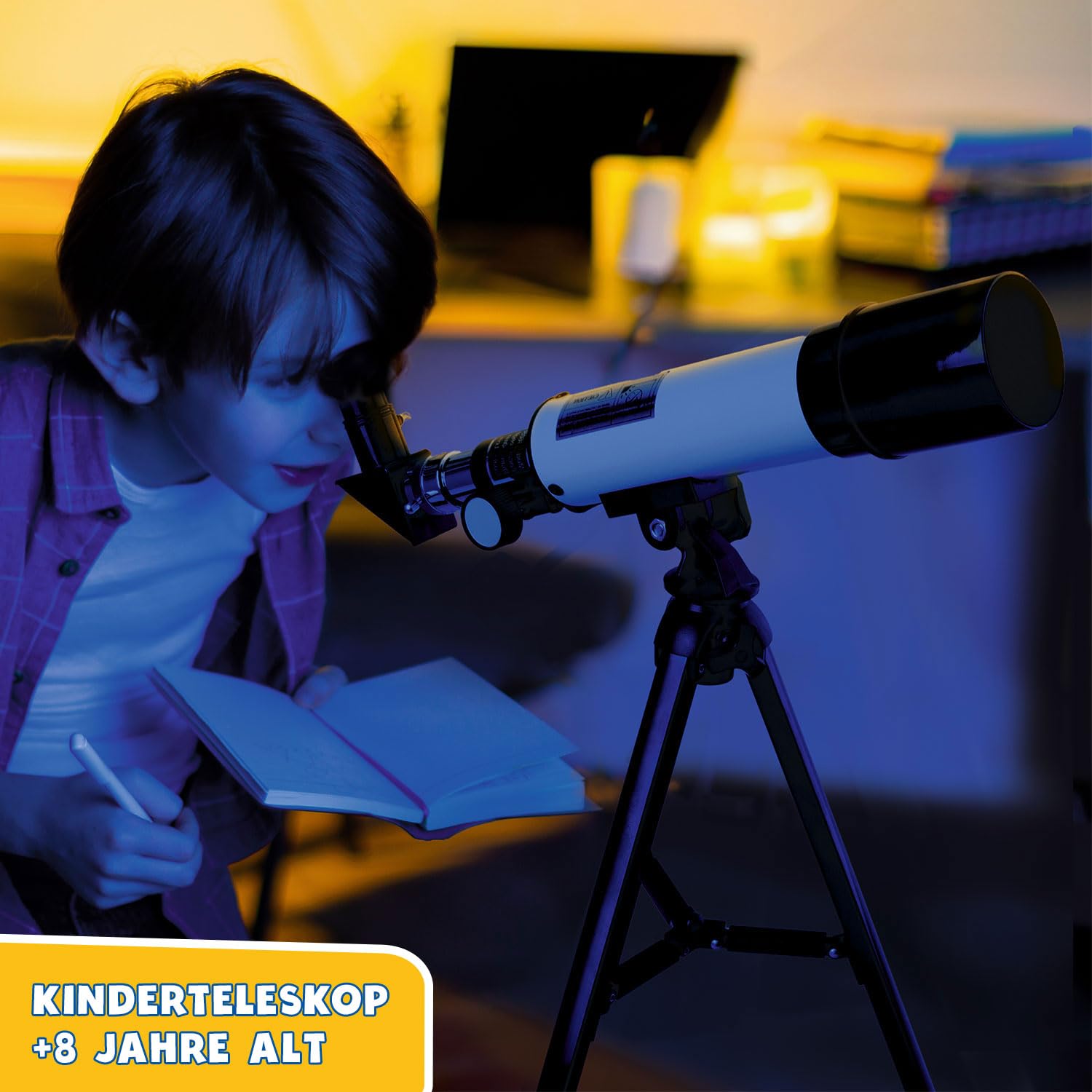 Party town Big Minds - Teleskop Kinder mit Lern-APP | Fernrohr Kinder | Kinder Telescope Astronomy und Terrestrisch | Telescope Astronomy Kinder mit 3 Linsen | Teleskop für Kinder