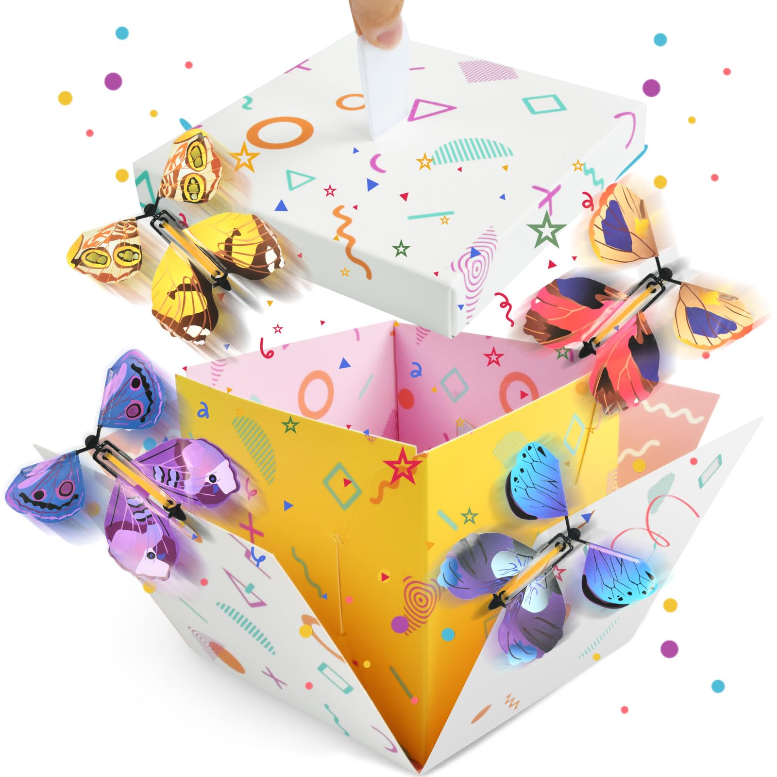 Scatole per caramelle a forma di farfalla con nastri, 50 PCS scatole regalo 3D di farfalla cava, scatole per caramelle nuziali per matrimoni, baby shower, forniture per feste di compleanno (oro
