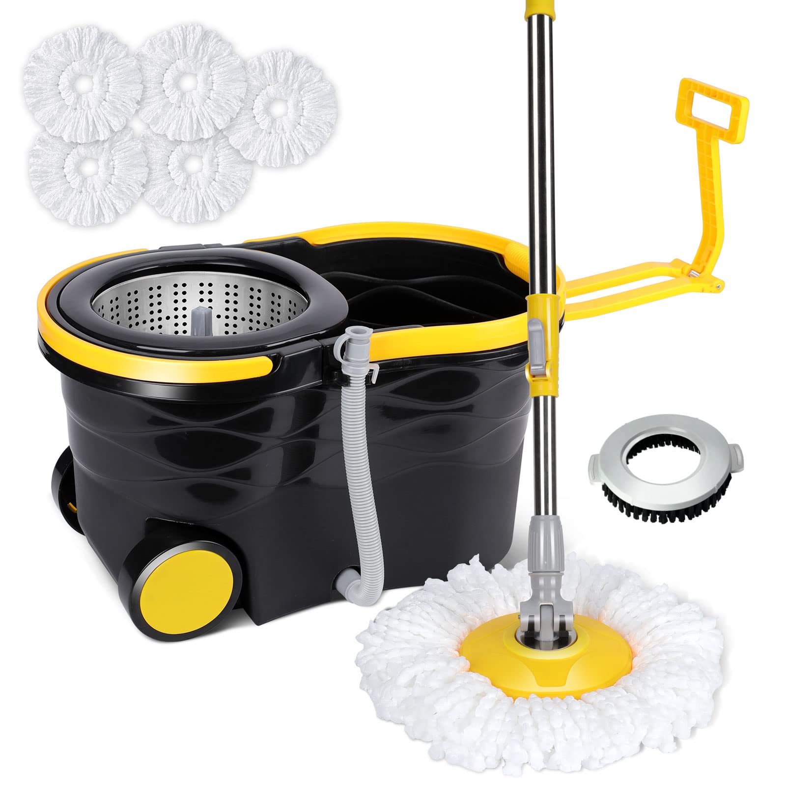 Buy Masthome Mop and Bucket with Wringer Set, 360 Spinning Mop Bucket