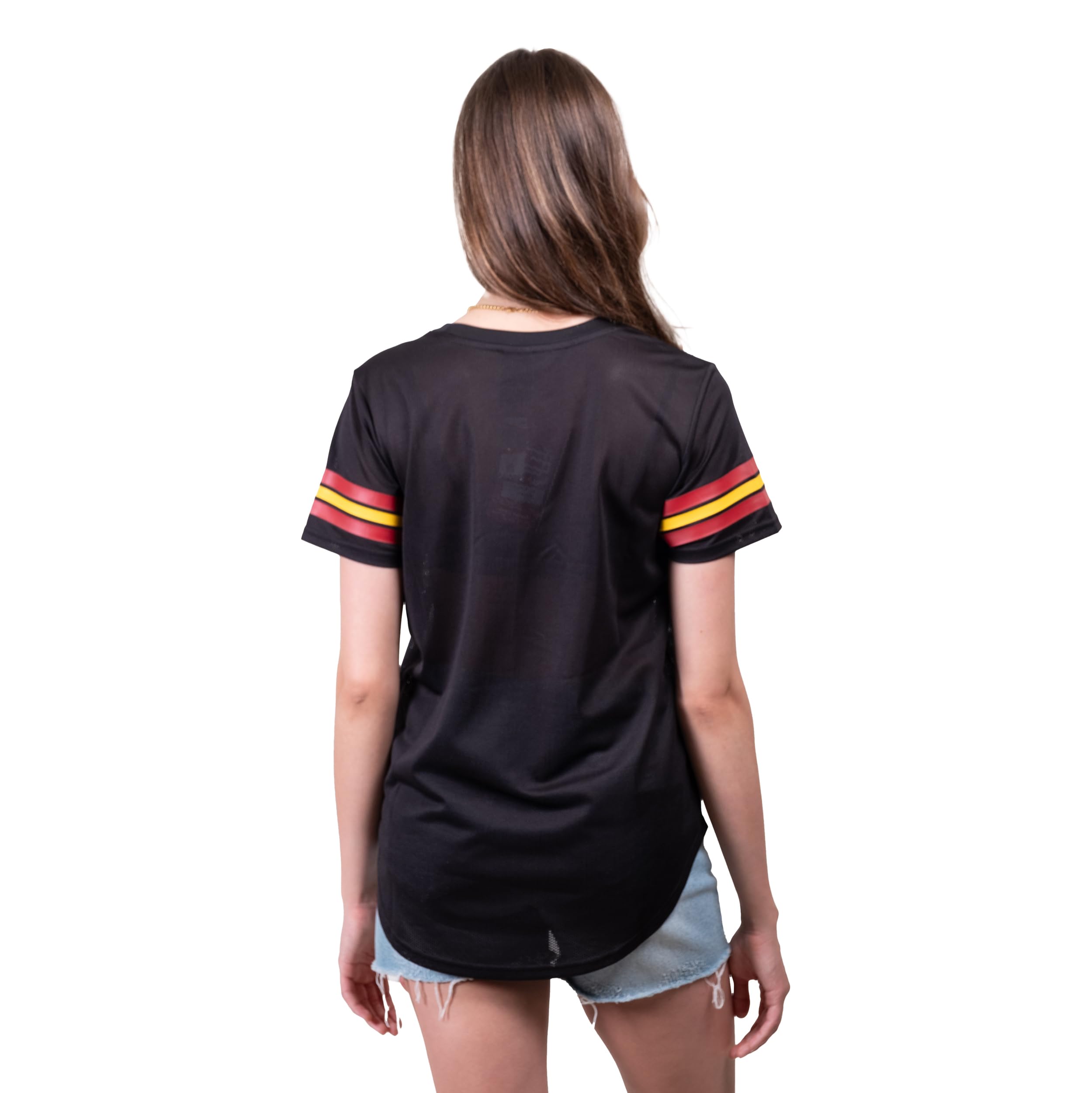 Ultra Game Maglietta da Donna S/S Mesh Nero, Nero, XL