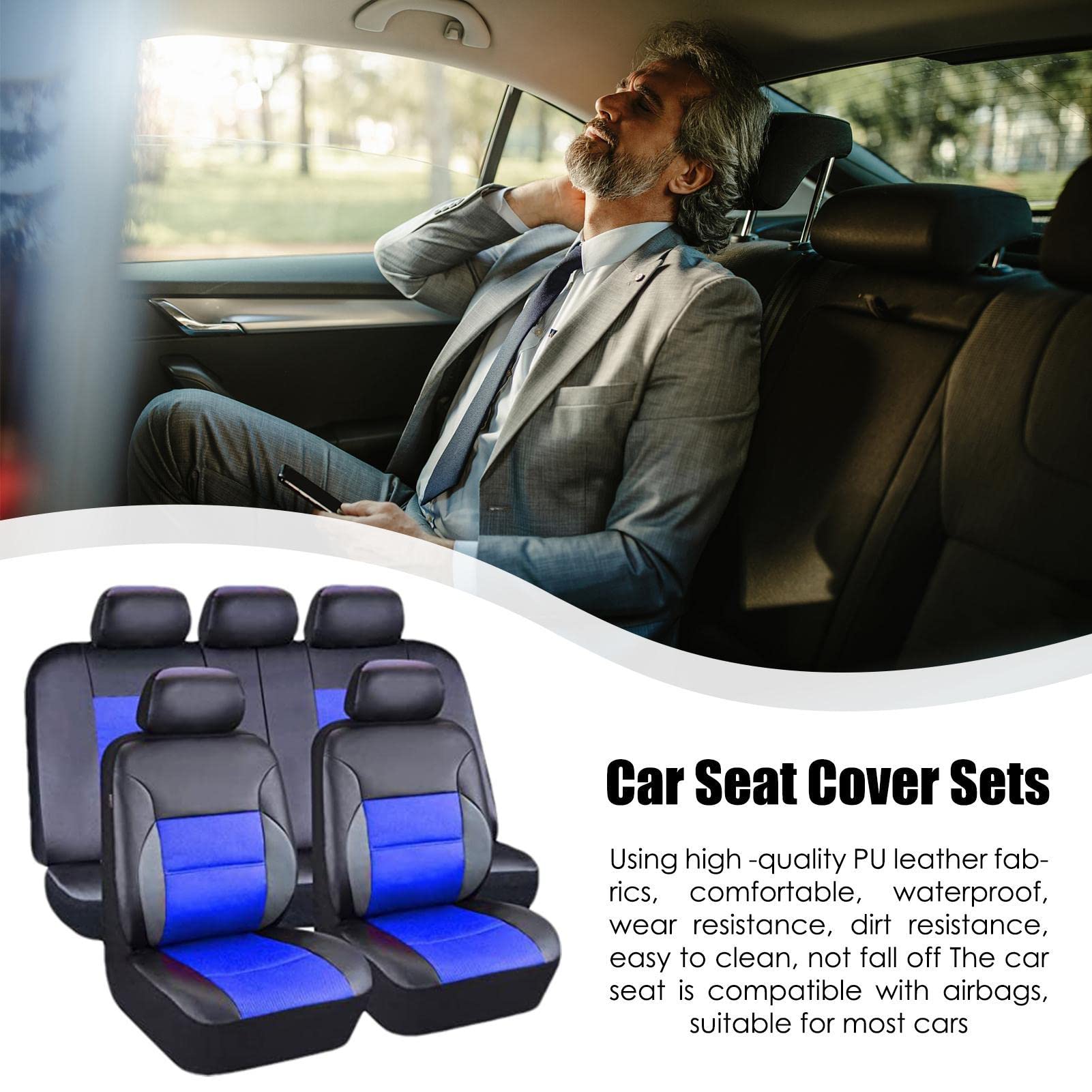 Generisch Fundas de asiento de coche, antideslizantes, impermeables para