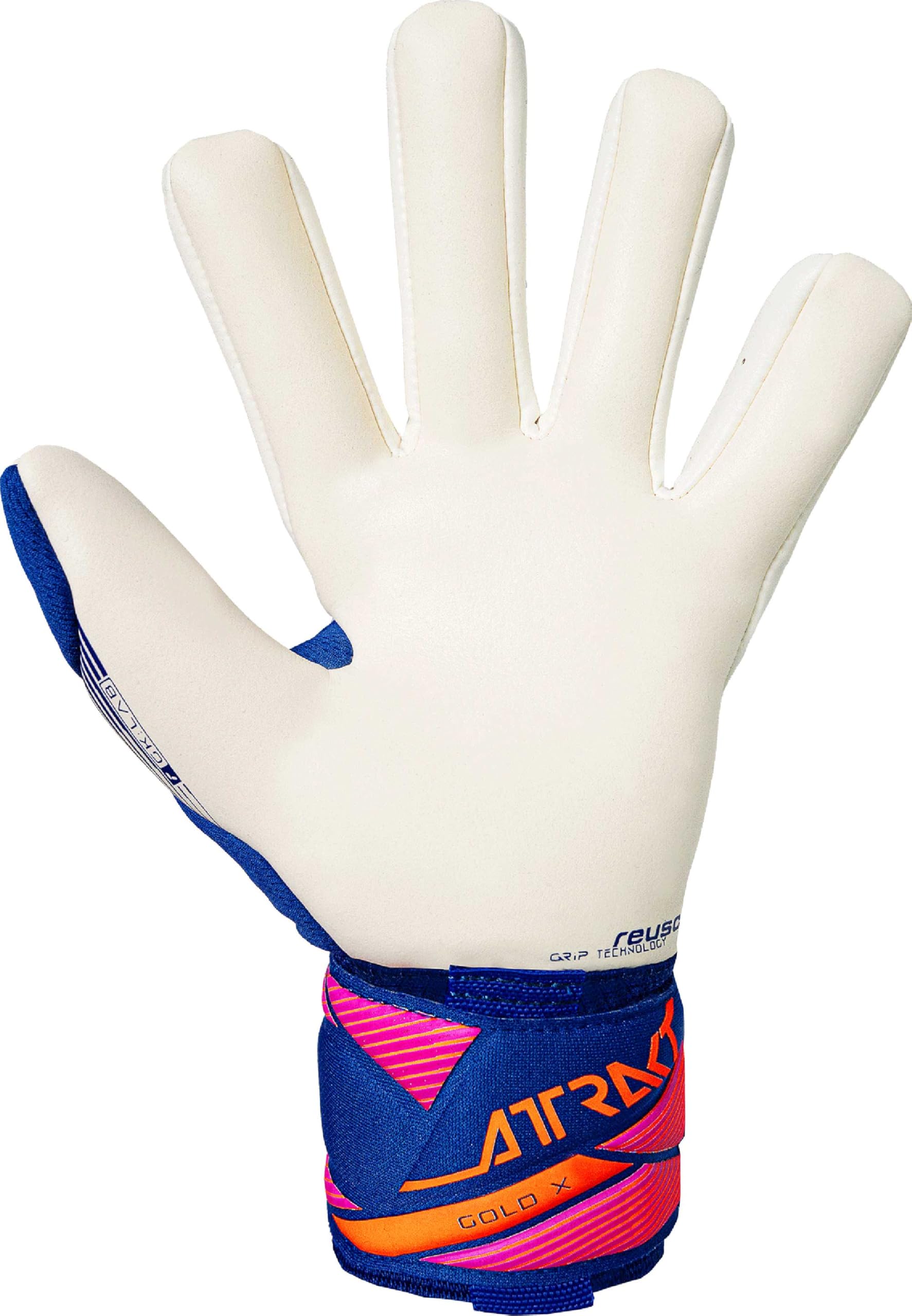 Reusch Guanti da portiere professionale adulti | ottima presa e traspiranti | vestibilità aderente, per allenamenti e partite, adatte per erba sintetica ed erba naturale, Taglie 7,5-11, Attrakt Gold X NC