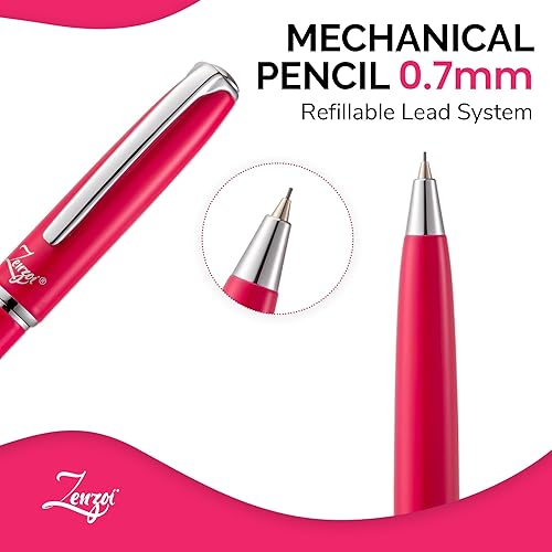 Miniatura 9 de ZenZoi Bolígrafo morado de lujo para mujeres y hombres de metal retráctil para una escritura suave Caja de regalo de gama alta con bolígrafo