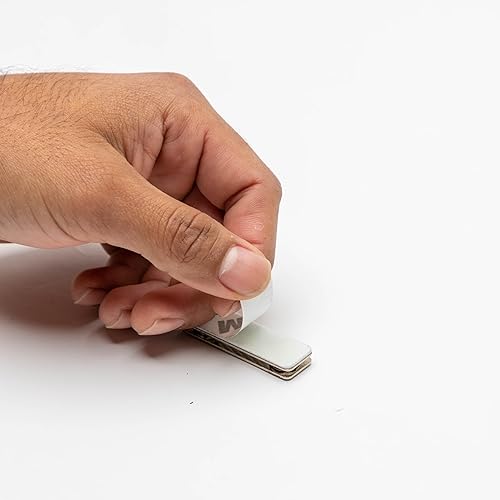 Miniatura 6 de Etiqueta para nombre e insignia blancas, paquete de 10 unidades, 1 x 3 pulgadas, esquinas redondeadas, con parte trasera magnética, Negro