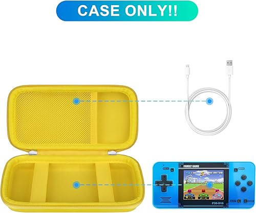 Miniatura 2 de BOVKE Funda de transporte para juego de mano WELLST·G para niños, 220 videojuegos retro precargados, mini organizador de almacenamiento electrónico