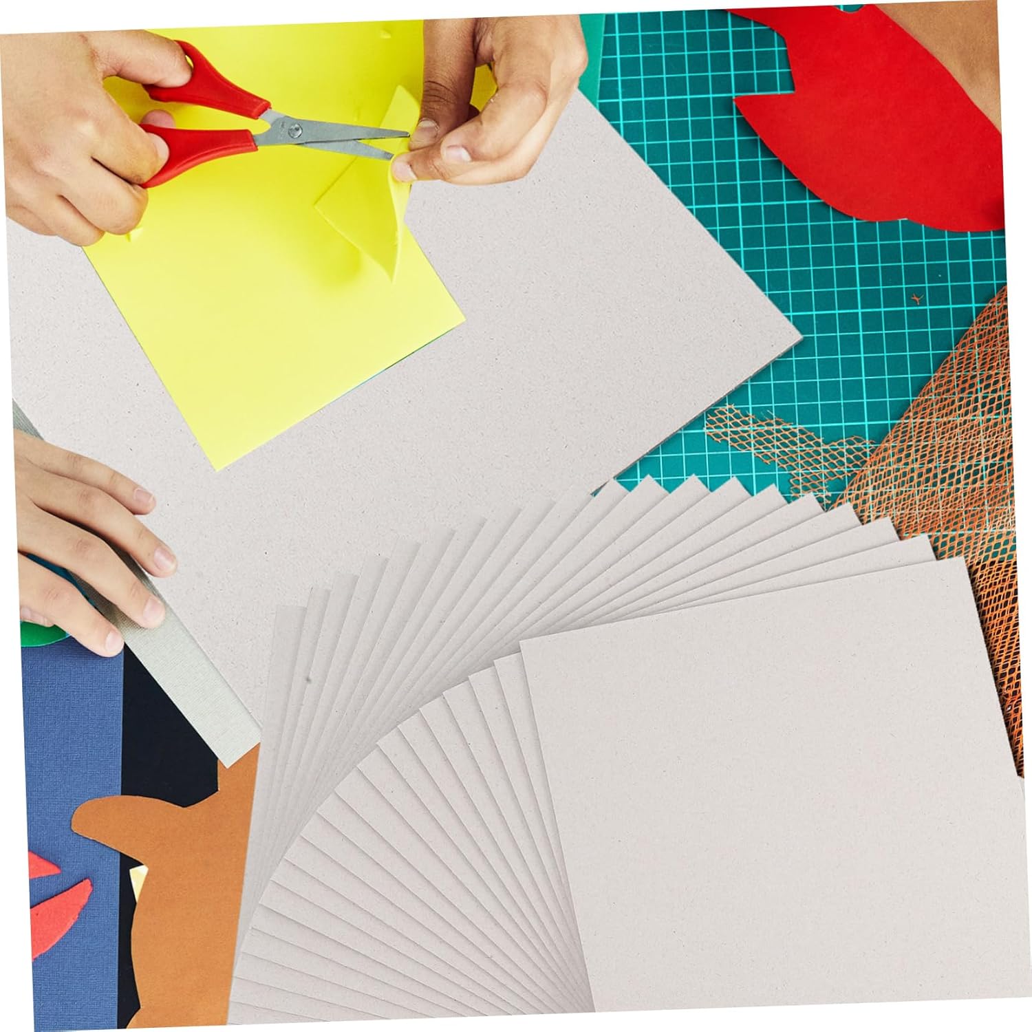 Hohopeti 20sheets Gray Cardboard Model Sheets Thick Cardboard Sheets for Crafts Heavy Duty Chipboard for DIY Projects Scrapbooking Material