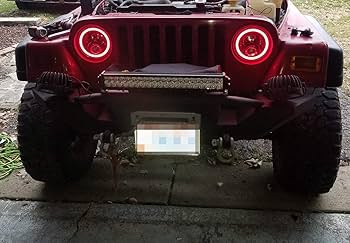 Amazon | 7インチ LEDヘッドライト シルバー 2個 RGB イカリング