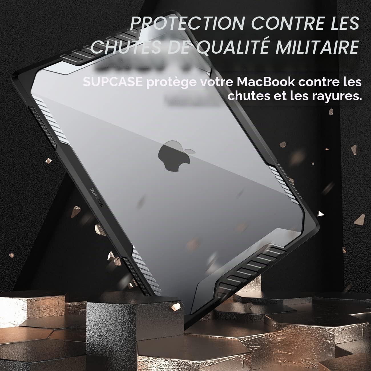 SUPCASE Coque pour MacBook Pro 16 Pouces (2026-2021), M5/M4/M3/M2/M1 Pro/Max A3403 A3186 A2991 A2780 A2485 Étui Fine Protection Rigide Robuste Anti-Rayure Antichoc pour MacBook Pro 16", Noir