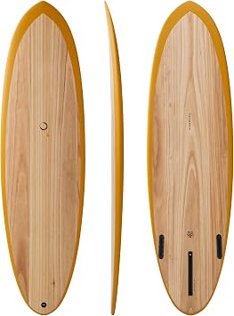 nanazero Wood Skin Surfboard Mid Length MID01, Durable and Light-Weight Structure