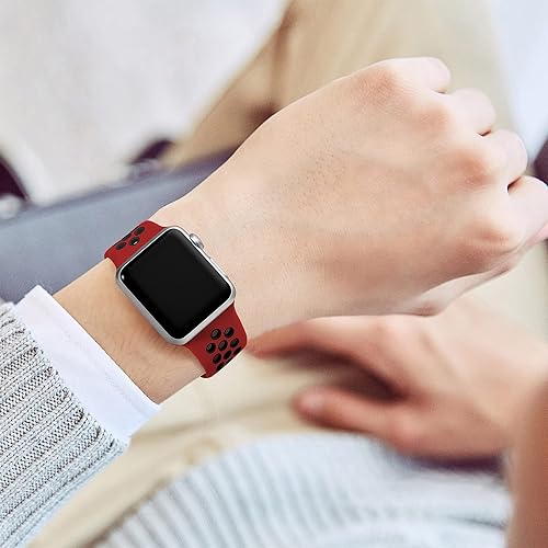 Miniatura 7 de Lerobo Compatible con Apple Watch Banda de 45mm Serie 11 10 46mm 44mm 49mm 42mm, Correa Deportiva de Silicona Suave y Transpirable de Reemplazo para