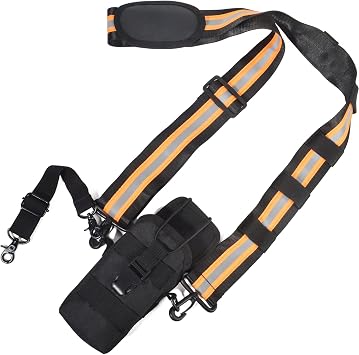 HYS Nylon Radio Holster Set with Reflective Shoulder Strap,Anti-Sway | Heavy Duty MOLLE Pouch for Security, EMT, Police for Uniden bcd436hp Motorola GP88 MT500 MTS2000 XTS2500 CP200D APX Series