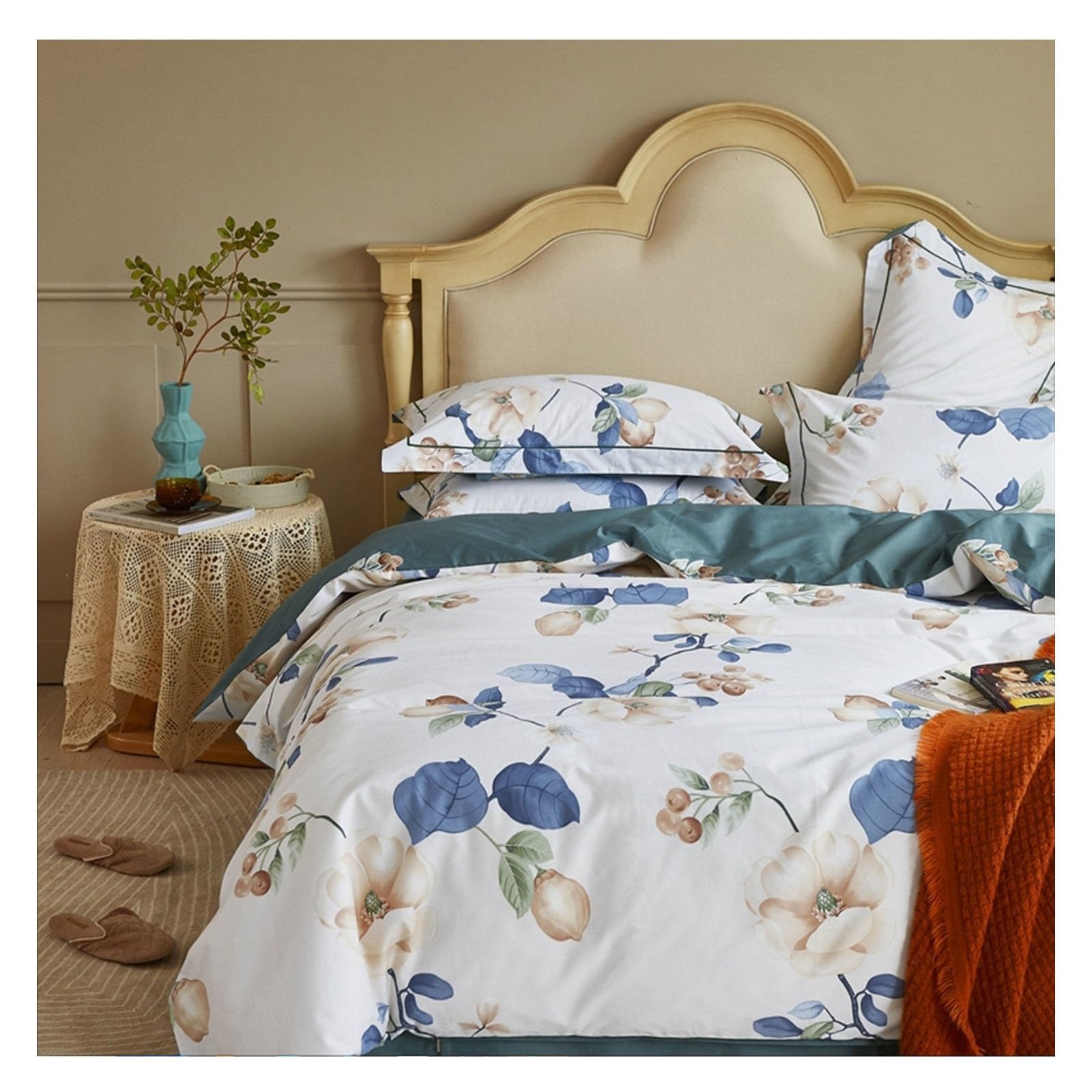 Housse de couette 100% coton de qualité supérieure rustique