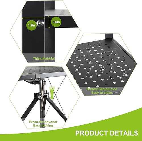 Miniatura 4 de Soporte de metal para plantas, estante plegable de 3 niveles para flores de interior