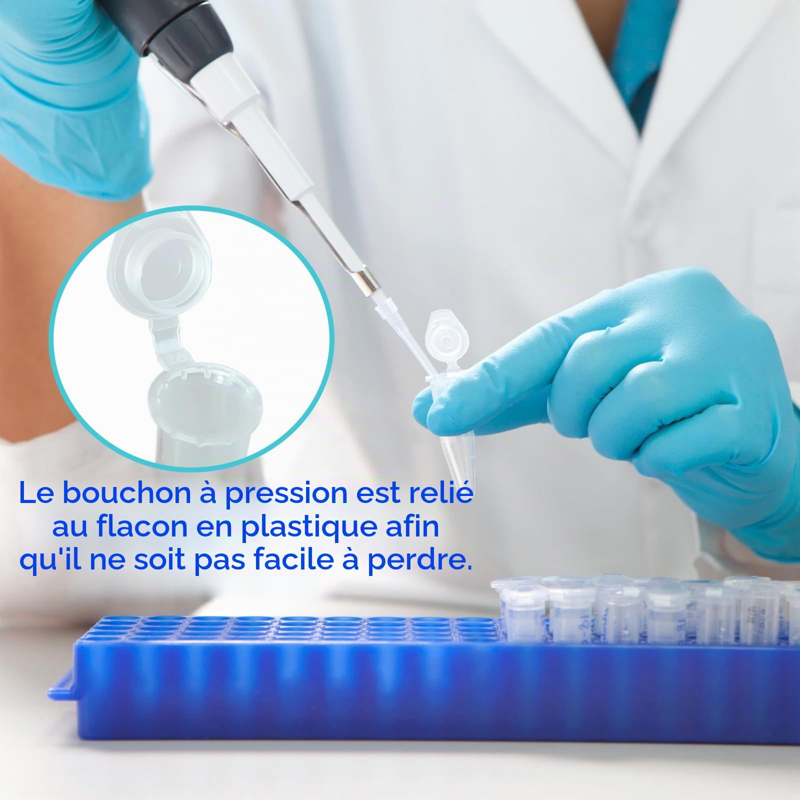 300 Pcs Tubes de Micro,1,5 ml Centrifugeuse Gradués en Polypropylène avec Bouchon à Clipser Micro,Tubes de Centrifugeuse Coniques Transparents