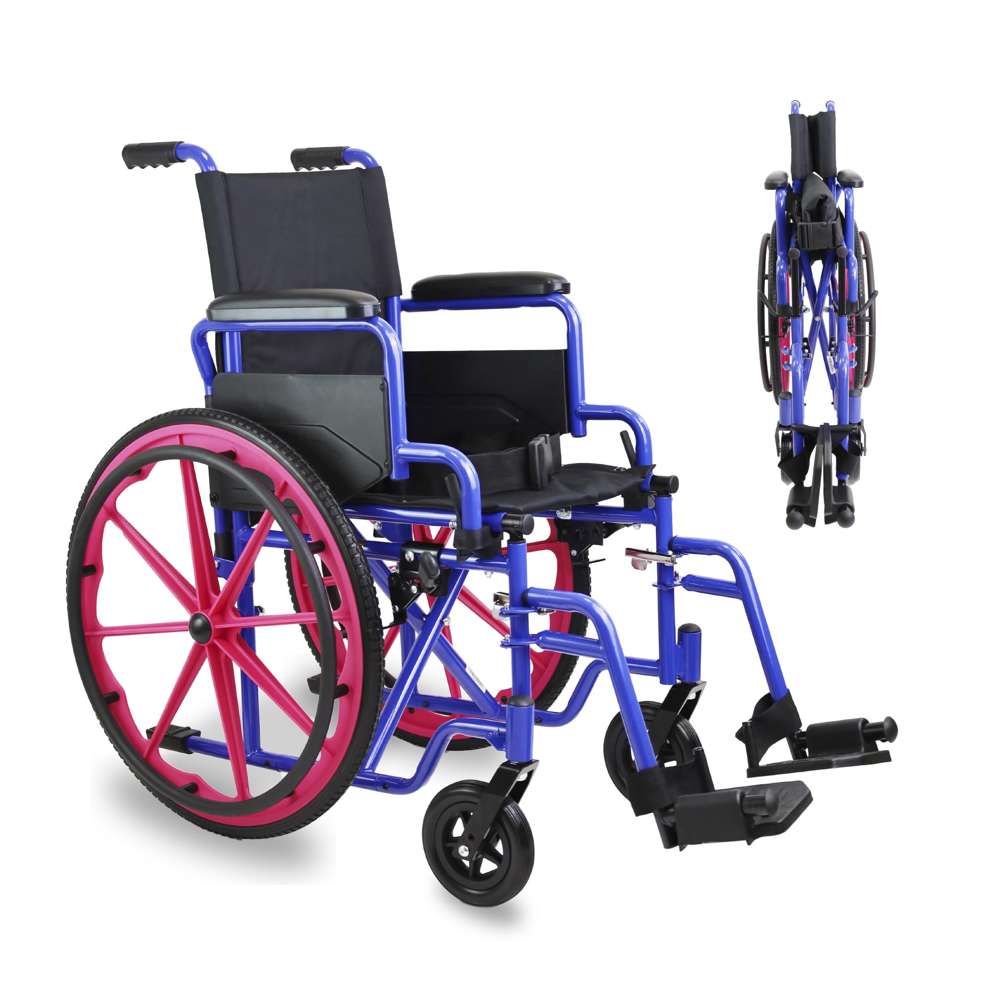 PEPE Mobility Fauteuil Roulant Enfant Pliable Léger, Chaise Roulante Handicapé, Fauteuil Médical Pliante et Légère