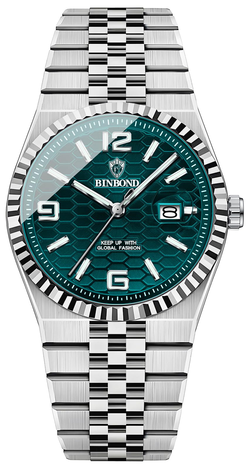 Men's Modern Wristwatch with 3D Textured Dial, Luminous Hands, 30M Water Resistant, Stain…
