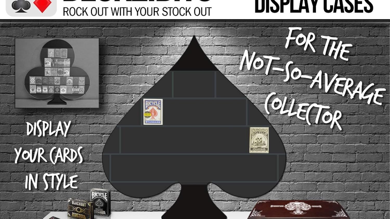 DECKZIBITS Playing Cards Diamond Shape Display Case