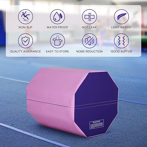 Miniatura 4 de Esterilla octágono para gimnasia de 24.4 x 25.6 pulgadas, equipo de gimnasia para gimnasia, gimnasio, fitness, hogar