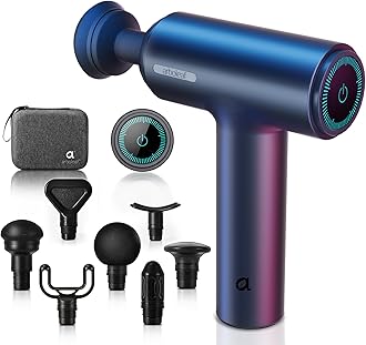 arboleafMassage Gun, Powerful Massage Gun Deep Tissue, Handheld Percussion Muscle Massager with Portable Travel Case for Athletes, Relax, Gifts, FSA HSA Eligible