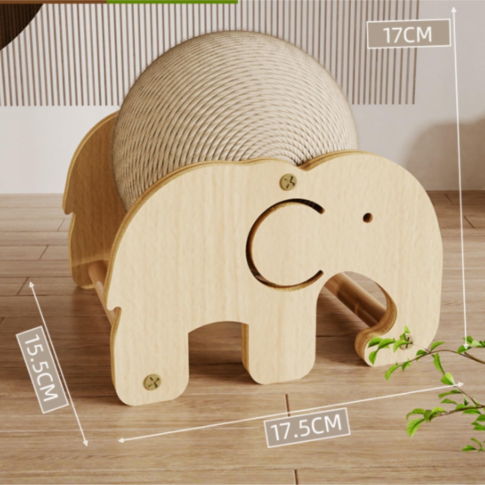 Tiragraffi Cartone per Gatti Tiragraffi for Gatti con Sfera Rotante in Sisal for Protezione Interattiva for Urniture Lounge(15.5cm)