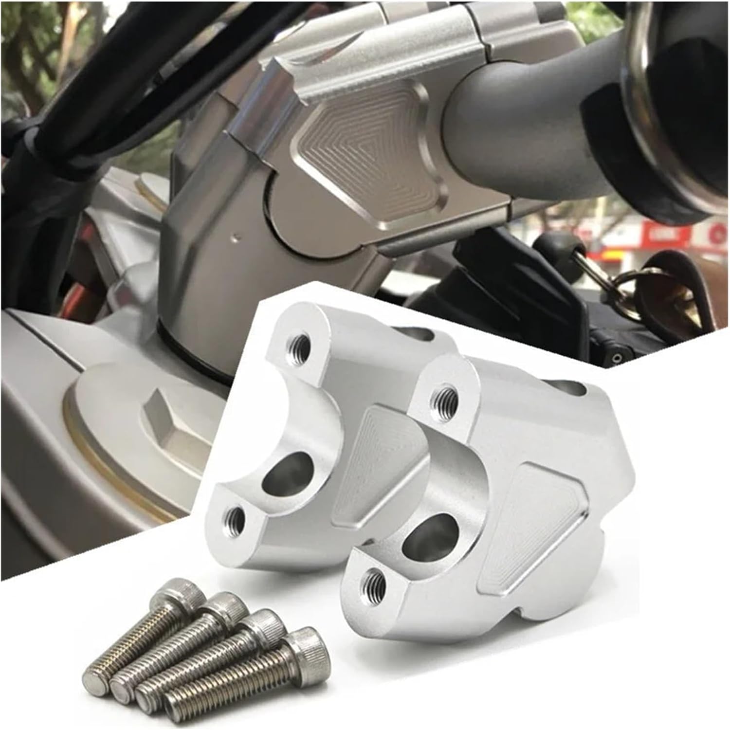 Motorcycle Accessories Offset Handlebar Risers Mount Clamp Adapter Aluminum F650GS 08-17