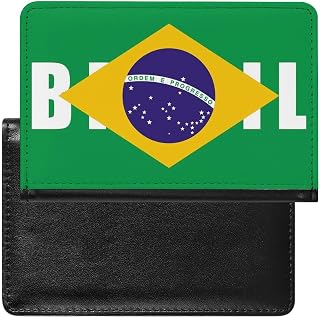 Brazil Brazilian Flag Passport Holder Cover Travel Wallet Case Protector with Credit Card Slots