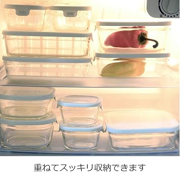 iwaki Storage Container, Pack & Microwave, Shallow Type, S, Mini, 15.2 fl oz 450 ml, White, Freezer, Microwave Safe