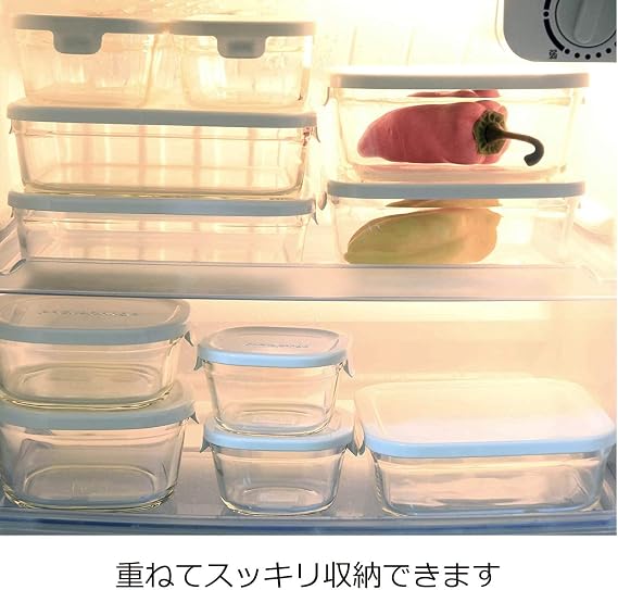 iwaki Storage Container, Pack & Microwave, Shallow Type, S, Mini, 15.2 fl oz 450 ml, White, Freezer, Microwave Safe