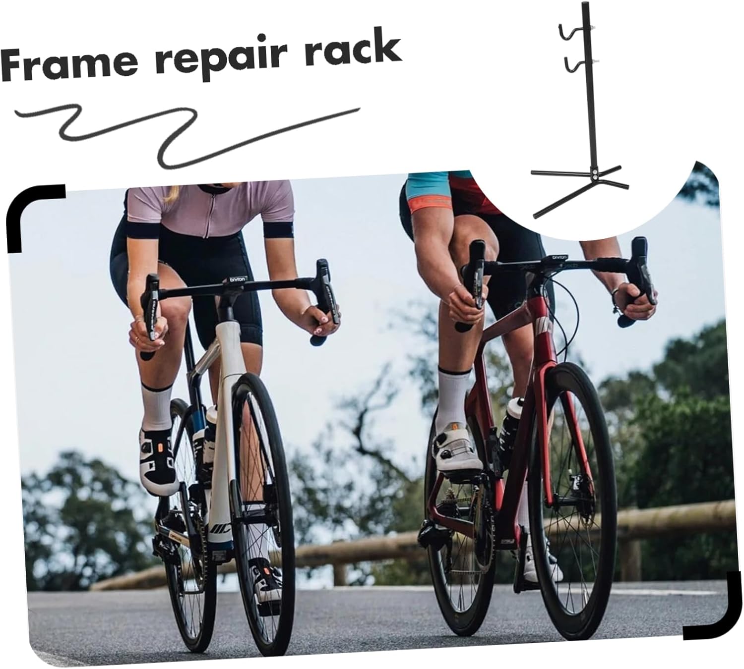 Garneck Portable Bicycle Repair Stand Compact Design for Home Garage Easy Adjustments for Bike Type