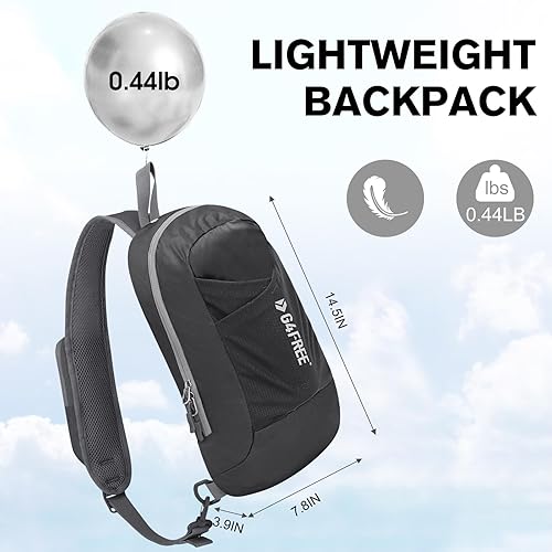 Miniatura 6 de G4Free Mochila cruzada ligera con bloqueo RFID, bolsa de hombro para viajes, deportes, correr