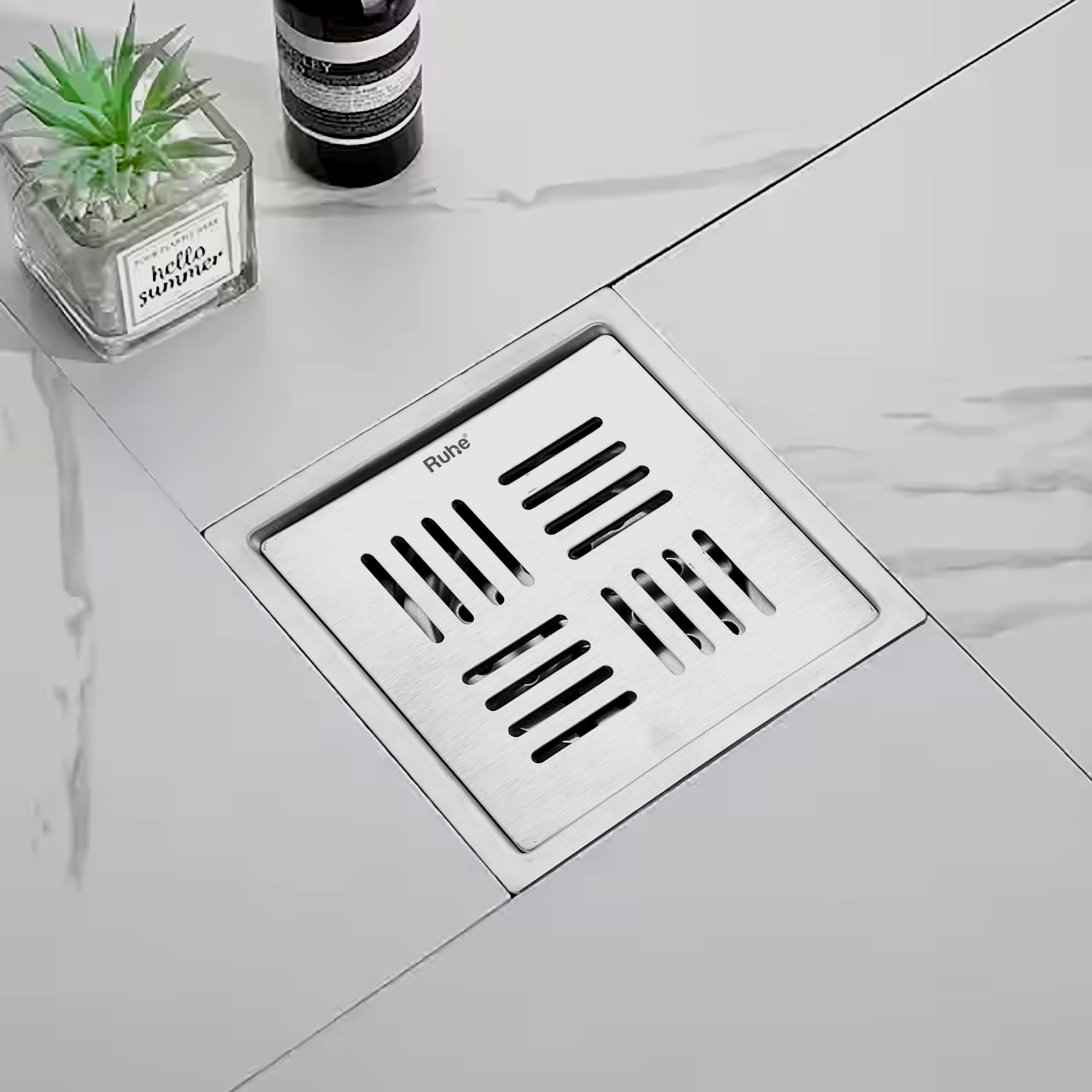 Aquieen Stainless Steel Floor Grating 6x6 Inches | Square Shower Drain ...