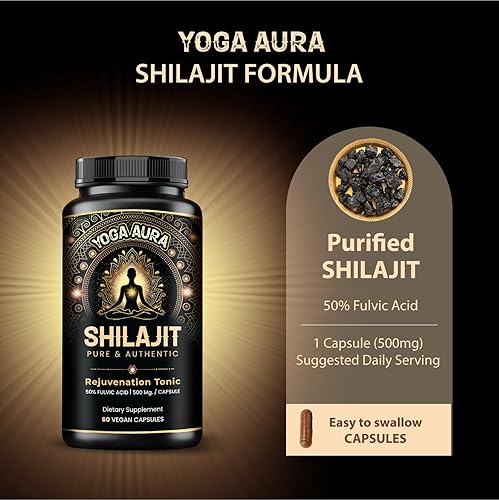 Miniatura 6 de SHILAJIT orgánico de doble resistencia ultra premium 500 mg por cápsula, extracto de resina Shilajit pura del Himalaya, probado en laboratorio, 85+