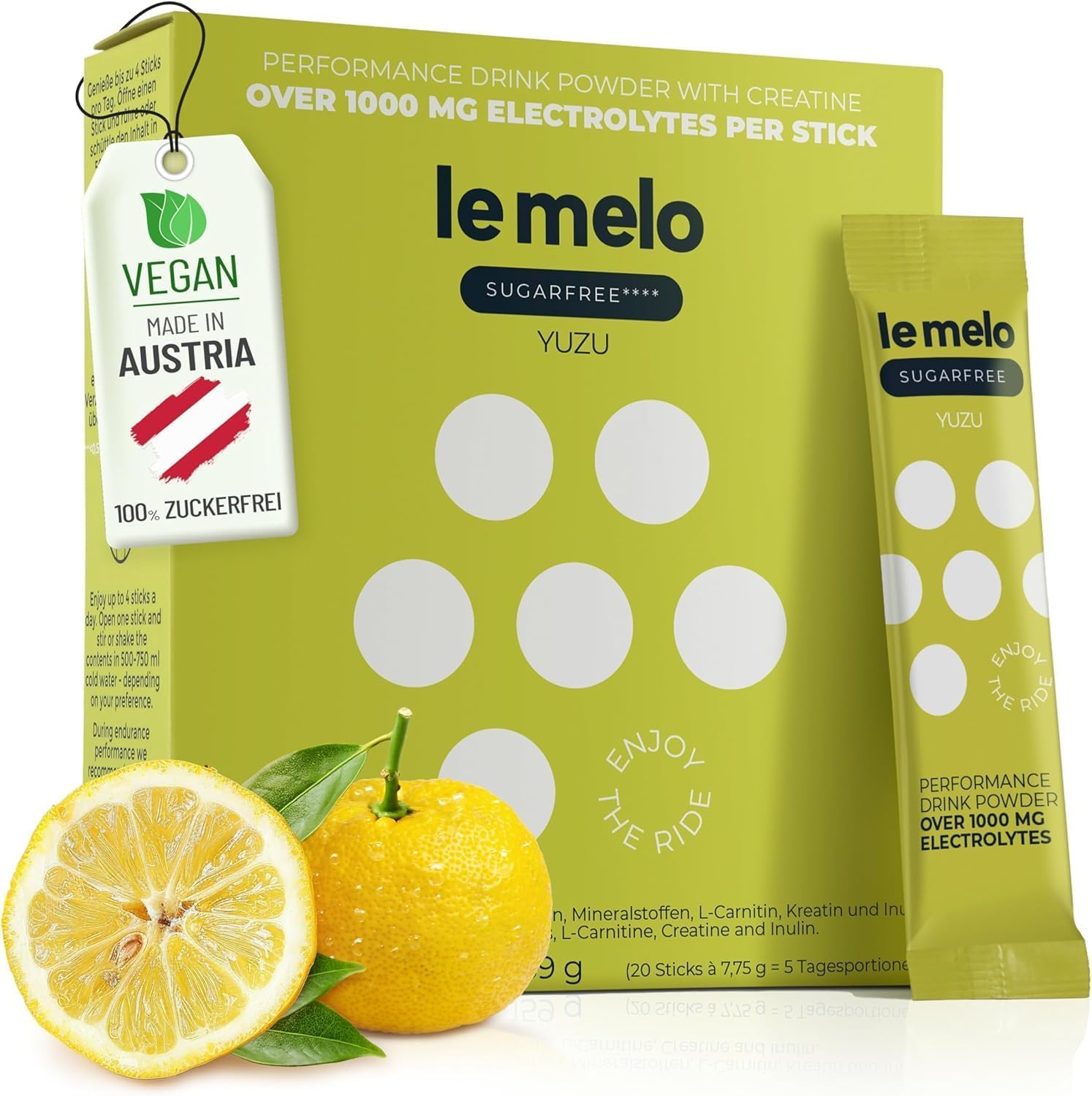 le melo® Elektrolytgetränk | 1.000+ mg Elektrolyte, Vitamine & Mineralstoffe | Optimiert Wasseraufnahme | Für Sport & Alltag & Erholung