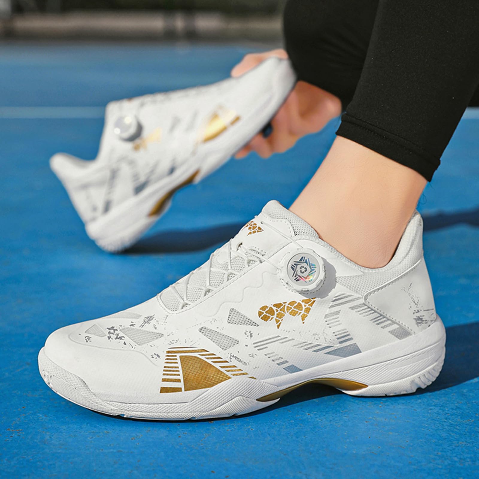 Zapatillas de bádminton unisex, de malla transpirable con perfil antideslizante
