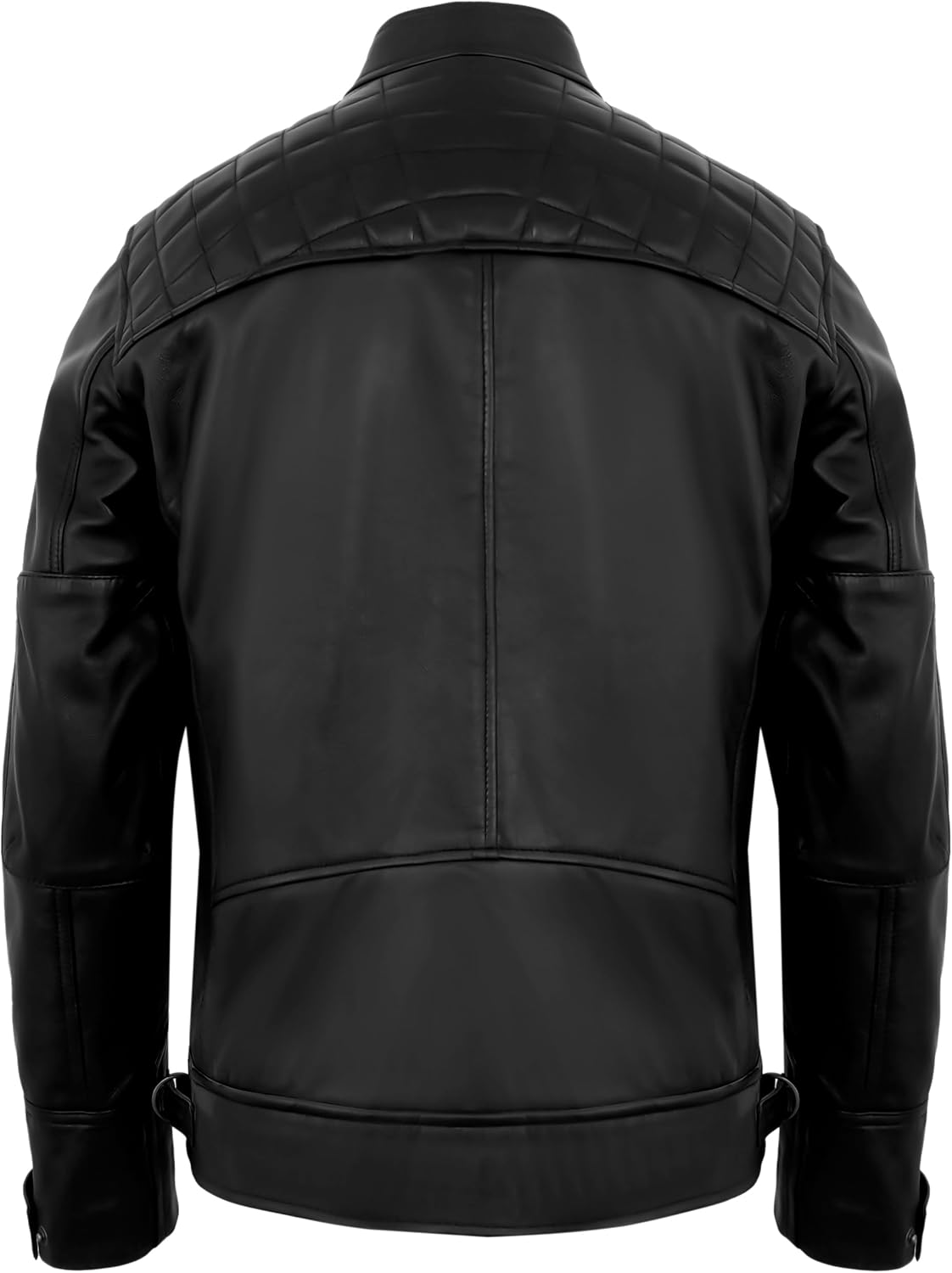UrbanFocal Quilted Leather Jackets For Men - Cafe Racer Style Real Lambskin Leather Motorcycle Jacket Mens - Image 4
